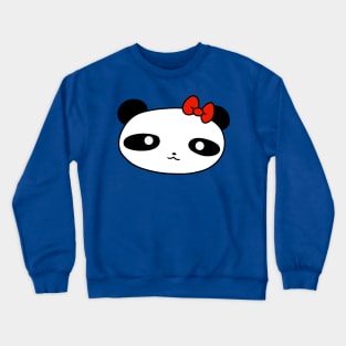 Bow Panda Face Crewneck Sweatshirt